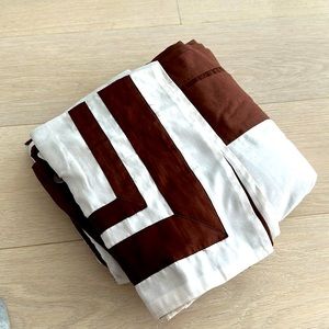 2-piece set, 1 square pillow case, 1 duvet cover queen size Egyptian cotton100%